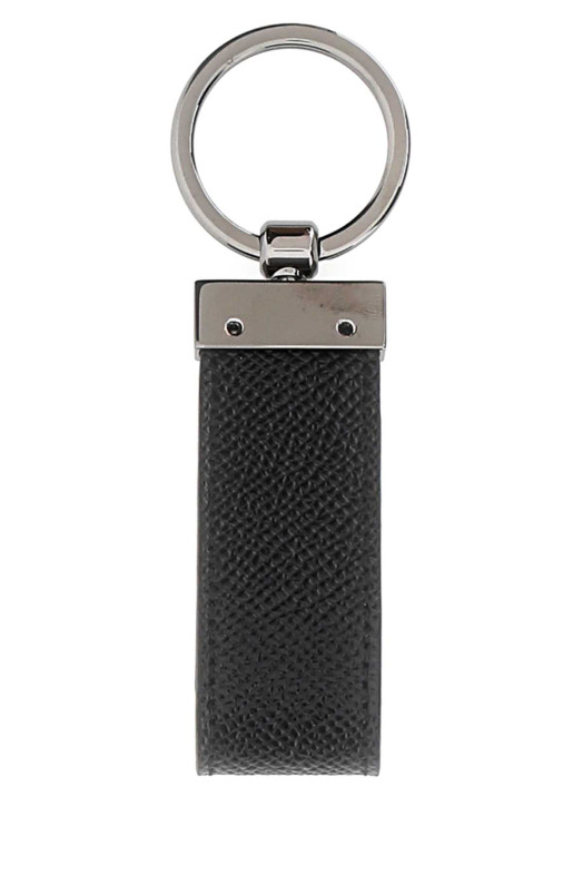 Black leather key ring Black DOLCE & GABBANA (BP1371AG219) Black leather key ring Black DOLCE & GABBANA (BP1371AG219)