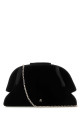 Black velvet Camelia clutch AMINA MUADDI (CAMELIA)