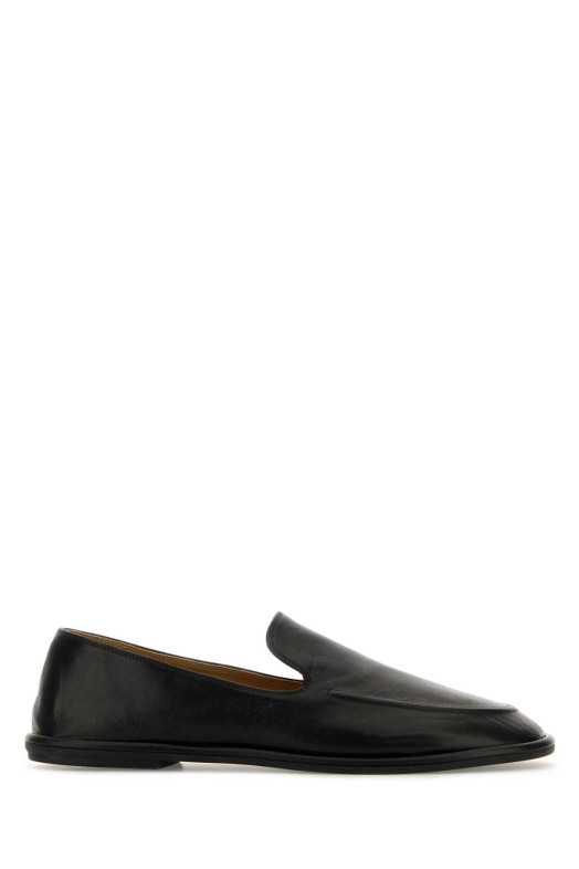 Black leather Canal loafers Black THE ROW (F1258L74)