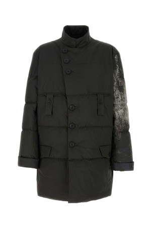 Dark brown polyester padded jacket Black YOHJI YAMAMOTO (HLJ36826) Dark brown polyester padded jacket Black YOHJI YAMAMOTO (HLJ36826)