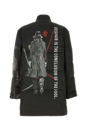 Dark brown polyester padded jacket Black YOHJI YAMAMOTO (HLJ36826) Dark brown polyester padded jacket Black YOHJI YAMAMOTO (HLJ36826)