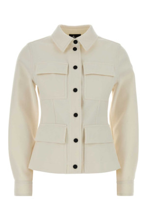 Ivory felt shirt MONCLER GRENOBLE (K20988P0000289B08) Ivory felt shirt MONCLER GRENOBLE (K20988P0000289B08)