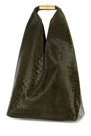 Оливково-зелена шкіряна японська сумка через плече середнього розміру MM6 MAISON MARGIELA (SB6WD0043P8650)