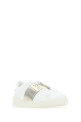 White  leather Open sneakers with platinum band VALENTINO GARAVANI (UY2S0830FLR)