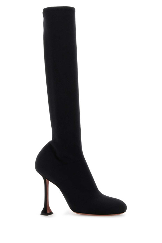 Black fabric Veneda boots AMINA MUADDI (VENEDASTRETCHBOOT95)
