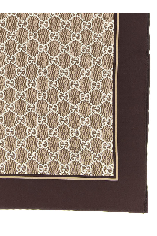 GG lamé scarf Brown