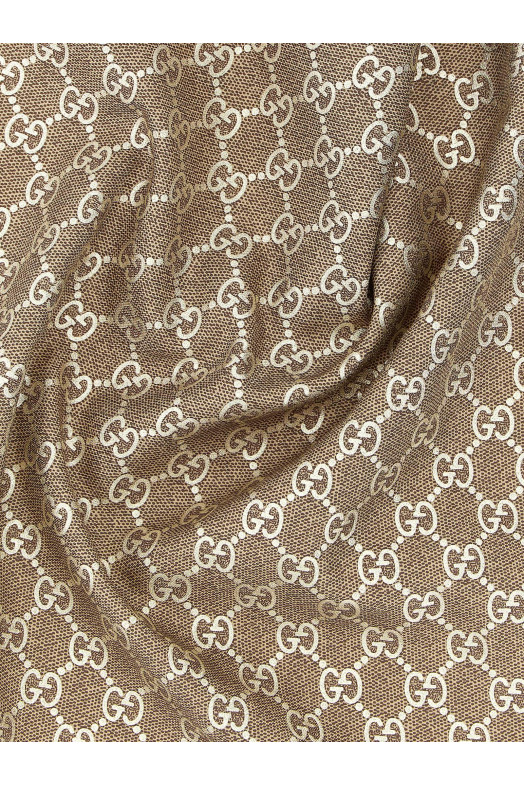 GG lamé scarf Brown
