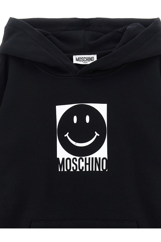 Худі з принтом Чорний MOSCHINO KID TEEN HUF09ALCA14NEROBLACK