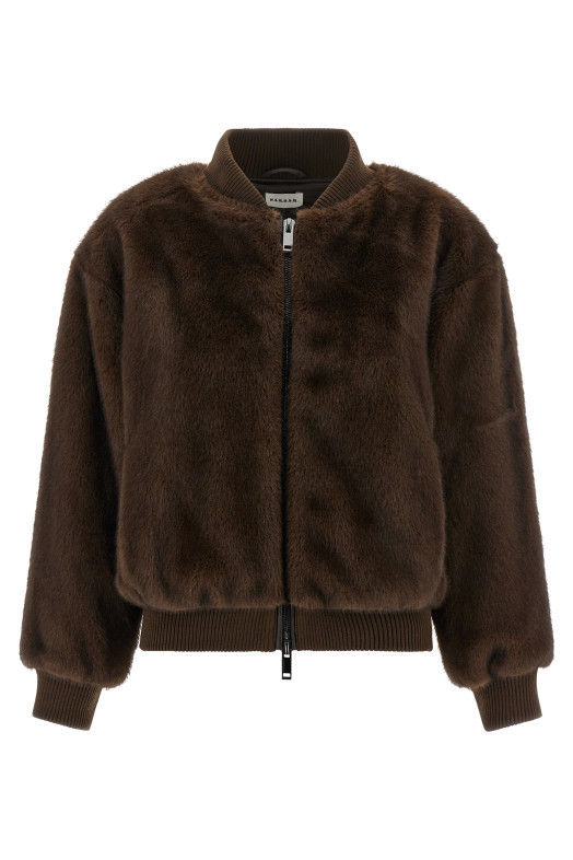 Куртка-бомбер зі штучного хутра Коричнева PAROSH D431754PULSE808