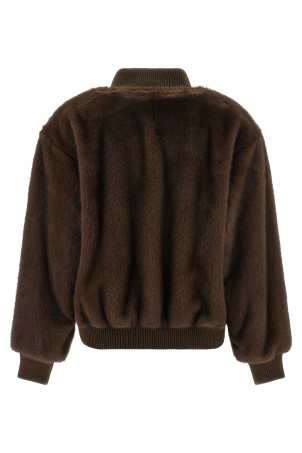 Куртка-бомбер зі штучного хутра Коричнева PAROSH D431754PULSE808 Куртка-бомбер зі штучного хутра Коричнева PAROSH D431754PULSE808