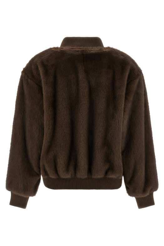 Куртка-бомбер зі штучного хутра Коричнева PAROSH D431754PULSE808