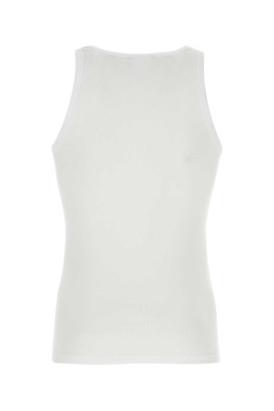 White stretch cotton tank top VERSACE (10131251A09410) White stretch cotton tank top VERSACE (10131251A09410)