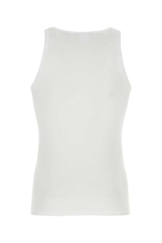 White stretch cotton tank top VERSACE (10131251A09410) White stretch cotton tank top VERSACE (10131251A09410)