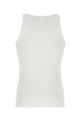 White stretch cotton tank top VERSACE (10131251A09410) White stretch cotton tank top VERSACE (10131251A09410)