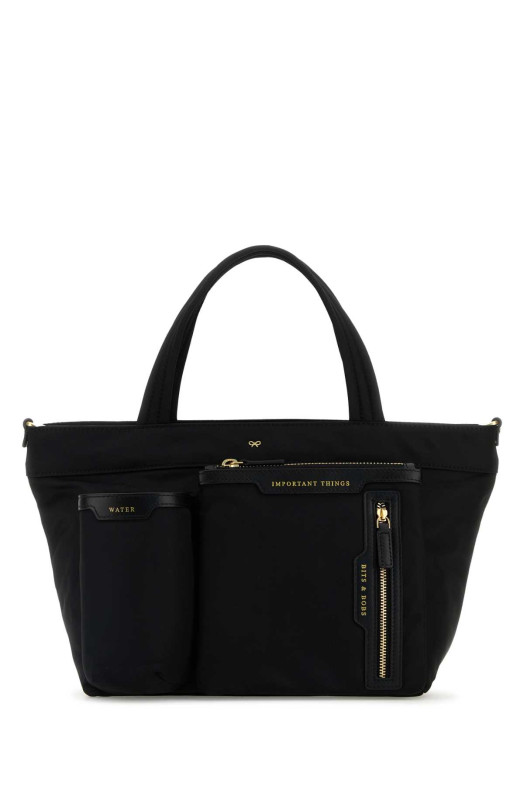 Черная сумка из канваса Черная ANYA HINDMARCH (5050925193474)