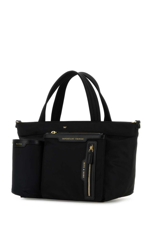 Черная сумка из канваса Черная ANYA HINDMARCH (5050925193474)
