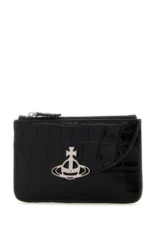 Black leather coin purse VIVIENNE WESTWOOD (5402000DWL0098)