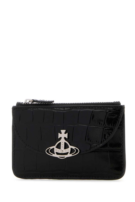 Black leather coin purse VIVIENNE WESTWOOD (5402000DWL0098)