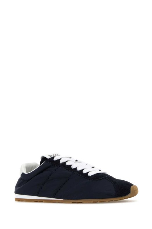 Navy blue fabric and suede sneakers Blue MIU MIU (5E114EFD005D7C) Navy blue fabric and suede sneakers Blue MIU MIU (5E114EFD005D7C)