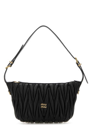 Black leather handbag Black MIU MIU (5NE026AFPP)
