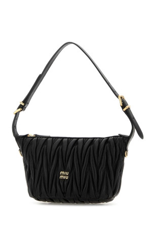 Black leather handbag Black MIU MIU (5NE026AFPP)