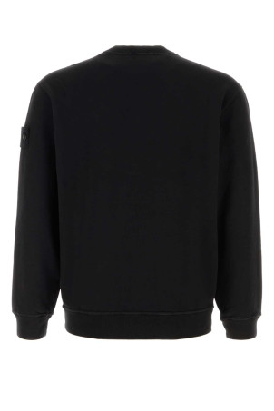 Black stretch cotton sweatshirt Black STONE ISLAND (610006928)