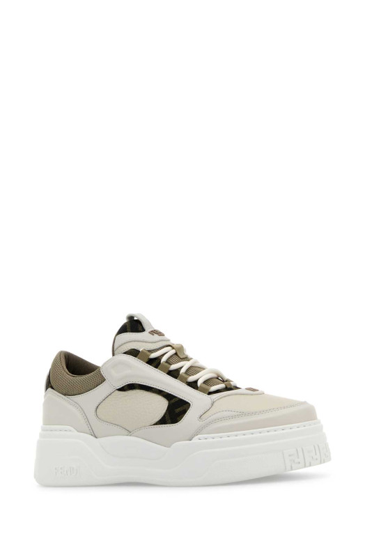 Multicolor leather and canvas Fendi Force sneakers FENDI (7E1728AU20) Multicolor leather and canvas Fendi Force sneakers FENDI (7E1728AU20)