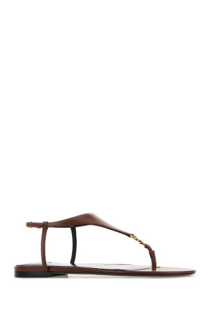 Caramel leather Cassandre thong sandals SAINT LAURENT (841570AADF0) Caramel leather Cassandre thong sandals SAINT LAURENT (841570AADF0)