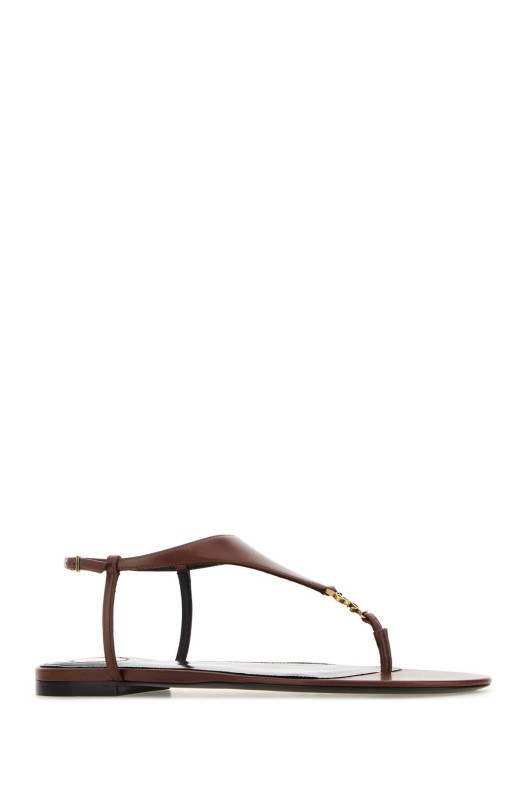 Caramel leather Cassandre thong sandals SAINT LAURENT (841570AADF0) Caramel leather Cassandre thong sandals SAINT LAURENT (841570AADF0)