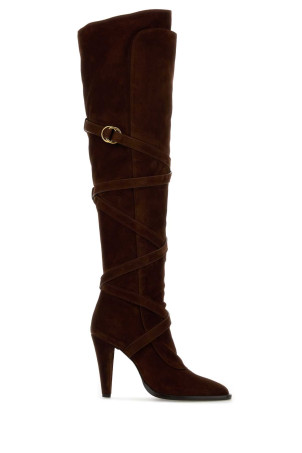 Brown suede Janis boots SAINT LAURENT (8438590LI00) Brown suede Janis boots SAINT LAURENT (8438590LI00)