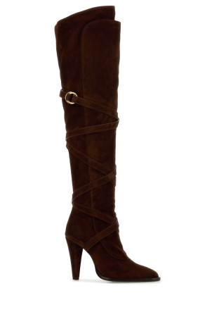 Brown suede Janis boots SAINT LAURENT (8438590LI00) Brown suede Janis boots SAINT LAURENT (8438590LI00)