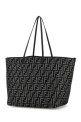 Embroidered denim large Roll shopping bag FENDI (8BH425AUT4)