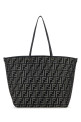 Embroidered denim large Roll shopping bag FENDI (8BH425AUT4)