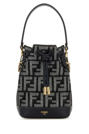 Прикрашена джинсова сумка-відро Mon Tresor FENDI (8BS109AUT4)