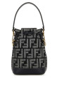 Прикрашена джинсова сумка-відро Mon Tresor FENDI (8BS109AUT4)