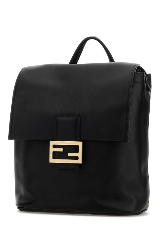 Black leather backpack Black FENDI (8BZ057AYJ1) Black leather backpack Black FENDI (8BZ057AYJ1)