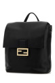 Black leather backpack Black FENDI (8BZ057AYJ1) Black leather backpack Black FENDI (8BZ057AYJ1)