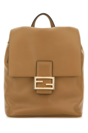 Camel leather backpack FENDI (8BZ057AYJ1)