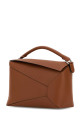 Brown leather large Puzzle Edge handbag Beige LOEWE (B510P00X04)