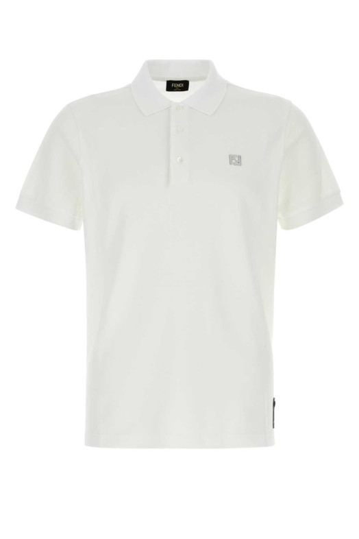 White piquet polo shirt White FENDI (FY0985AUA5) White piquet polo shirt White FENDI (FY0985AUA5)