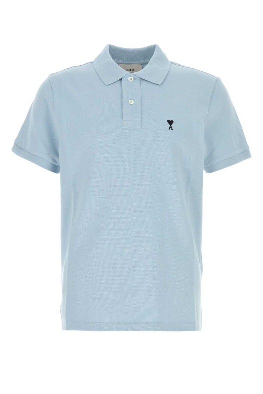 Light blue piquet polo shirt AMI (HPL411760) Light blue piquet polo shirt AMI (HPL411760)