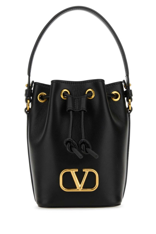 Black nappa leather VLogo Signature bucket bag Black VALENTINO GARAVANI (7W2P0Z44VNL)