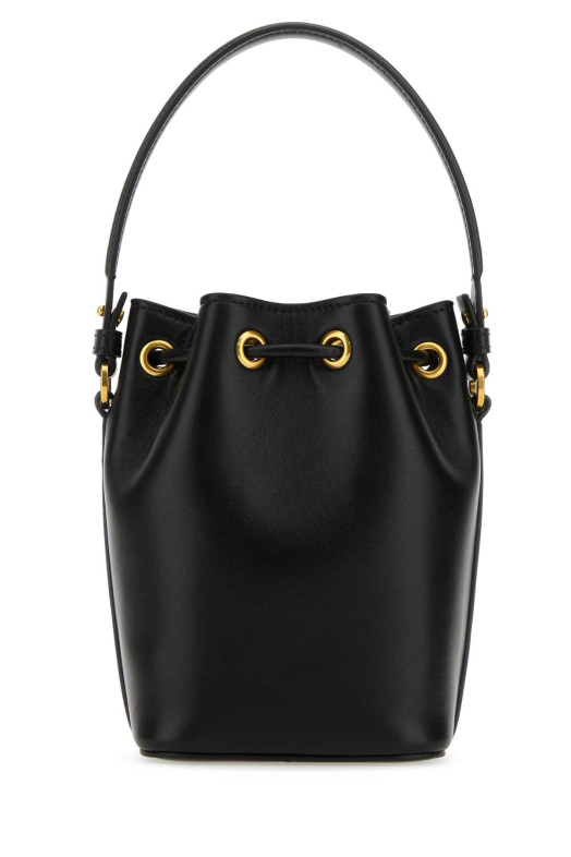 Black nappa leather VLogo Signature bucket bag Black VALENTINO GARAVANI (7W2P0Z44VNL)