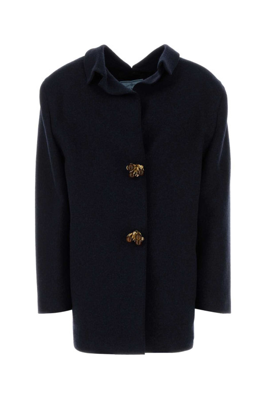 Dark blue wool coat Blue PRADA (P573PYSOOO18OY)