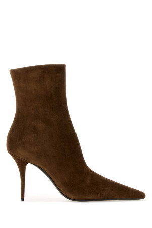 Brown suede Ashley ankle boots SAINT LAURENT (80928427D00)
