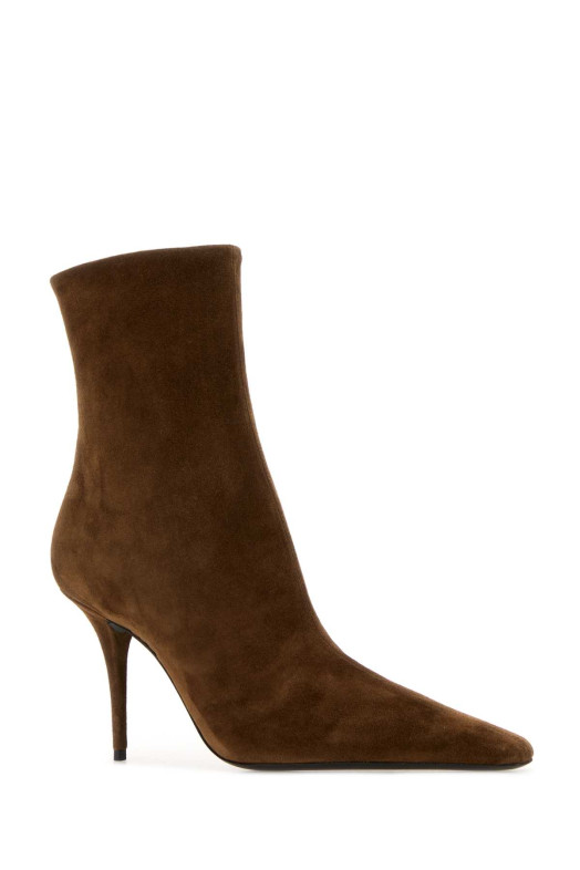 Brown suede Ashley ankle boots SAINT LAURENT (80928427D00)