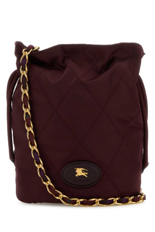 Burgundy canvas Horseshoe bucket bag BURBERRY (8118451)