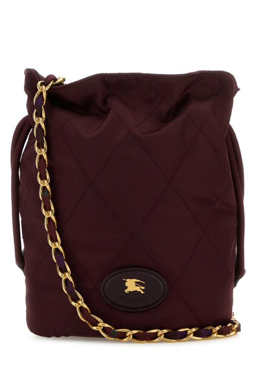 Burgundy canvas Horseshoe bucket bag BURBERRY (8118451)
