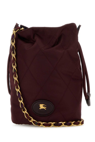 Burgundy canvas Horseshoe bucket bag BURBERRY (8118451)