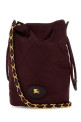 Burgundy canvas Horseshoe bucket bag BURBERRY (8118451)
